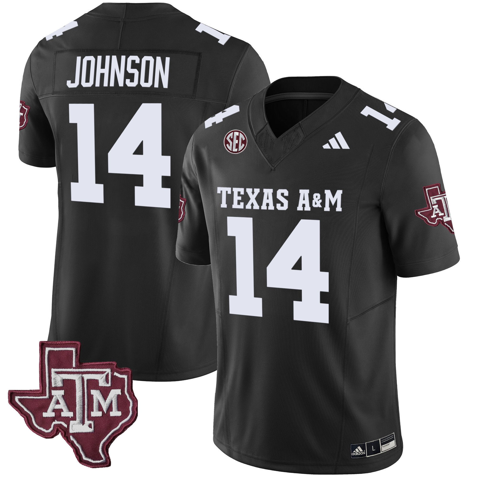Men Texas A&M Aggies #14 Johnson Black 2024 Vapor Limited NCAA Jersey style 1->indianapolis colts->NFL Jersey
